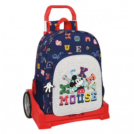 Ratastega koolikott Mickey Mouse Clubhouse Only one Meresinine 33 x 42 x 14 cm