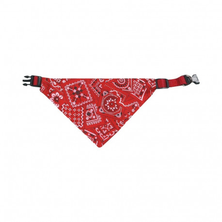 DOG COLL BANDANA PINTO RED 22-35CM 10MM