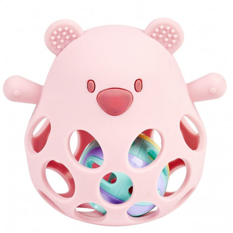 NATTOU Bear rattle en ball pink