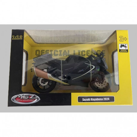 MSZ metallist mudelmootorratas Suzuki Hayabusa 2024, skaala 1:12