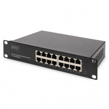 Digitus gigabitine ethernet-lüliti 10" 16-Port haldamata