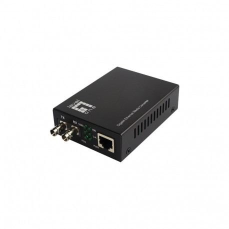 LevelOne gigabit meediakonverter RJ45-ST single-mode fiber 1310nm 20km