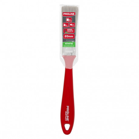 Pędzel płaski standard 20mm,rączka plastik,do drew.,proline