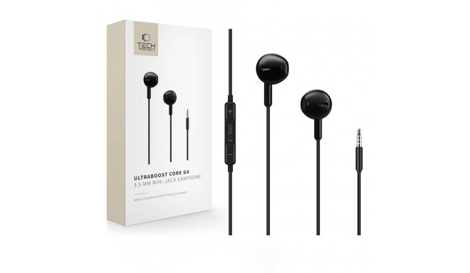 TECH-PROTECT ULTRABOOST MINI JACK EARPHONE CORE G4 BLACK