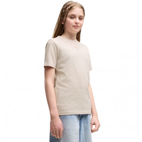 Koszulka dla dzieci Puma ESS Centered Cat Logo Tee beżowa 692972 82 140cm