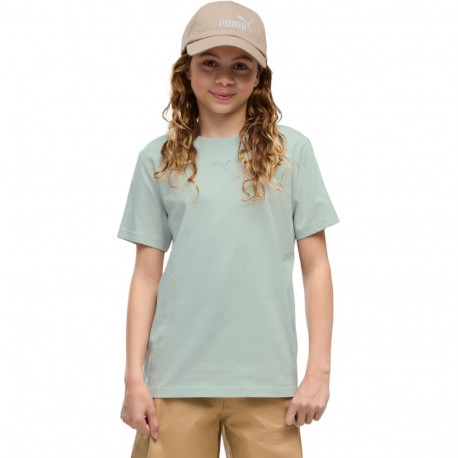 Koszulka dla dzieci Puma ESS Centered Cat Logo Tee miętowa 692972 29 140cm