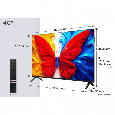 TCL nutiteler S5L 40S5L 101.6cm (40") Full HD Wi-Fi 300cd/m², must