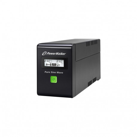 PowerWalker UPS VI 800 SW liin-interaktiivne 800VA 3x IEC C13 väljundit USB-B LCD puhas siinuslaine