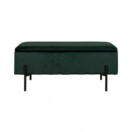 BENCH WITH STORAGE VELVET GREEN