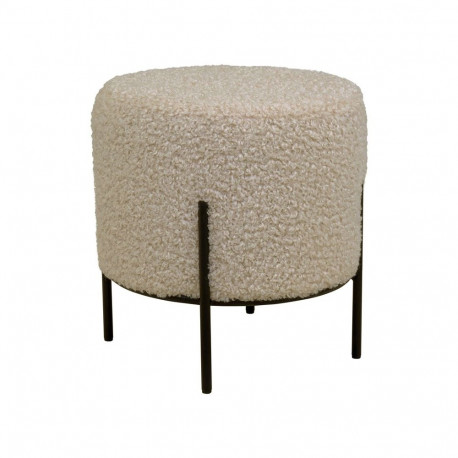 pouf TEDDY mustade jalgadega, hallpruun