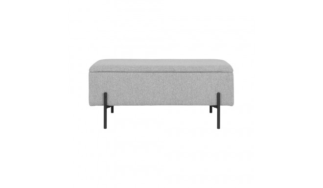 BENCH WITH STORAGE LIGHT GREY