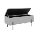 BENCH WITH STORAGE LIGHT GREY