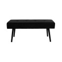 BENCH VELVE BLACK BLACK LEGS