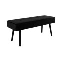 BENCH VELVE BLACK BLACK LEGS