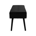 BENCH VELVE BLACK BLACK LEGS