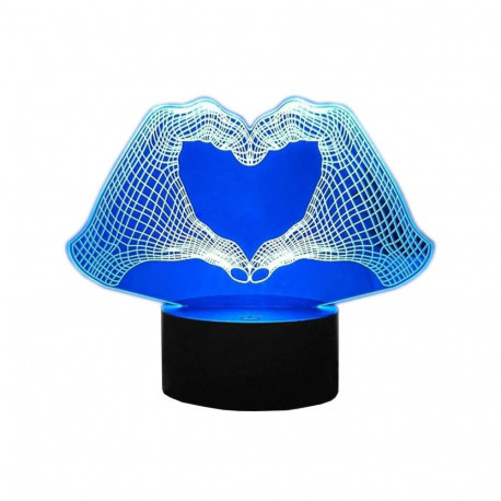 öölamp ZD98C 3D LED käte kujutisega