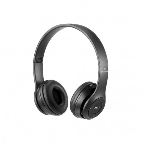 Juhtmevabad kõrvaklapid p47 e142 Bluetooth mikrofon MP3, must