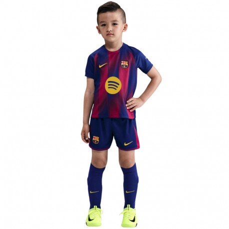 Komplet dla małych dzieci Nike FC Barcelona 2025/26 Stadium Home granatowo-bordowy HJ5619 456 S