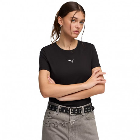 Koszulka damska Puma Ess Centered Cat Logo Tee czarna 692916 01 L