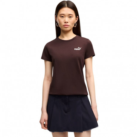 Koszulka damska Puma ESS Small No.1 Logo Tee(s) ciemnobrązowa 682373 33