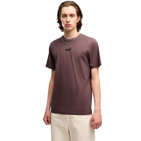 Koszulka męska Puma ESS Small No.1 Logo centered Tee brązowa 692912 91 M