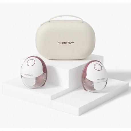 MOMCOZY rinnapump M6 juhtmevaba käedvaba kahekordne komplekt 180ml, punane