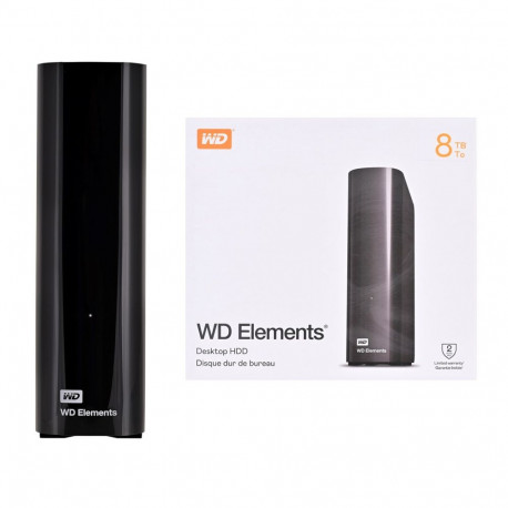 Western Digital Elements väline kõvaketas WDBWLG0080HBK-EESN 8TB Micro-USB B 3.2 Gen 1 (3.1 Gen 1), 