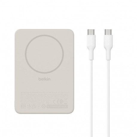 Belkin magnetiline akupank BoostCharge Slim BPD020hqSA 5000mAh 7,5W, liivakarva