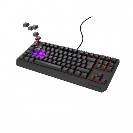 Genesis THOR 230 TKL DE RGB mehaaniline Outemu Red must hot swap mänguklaviatuur