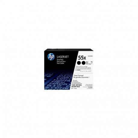 HP 55X 2-pack High Yield Black Original LaserJet Toner Cartridges