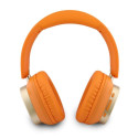 Guess Rectangle Metal Script Logo ENC Wireless Headphone Orange