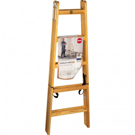 Hailo redel H40 StandardLine 2x5 puidust kahepoolne