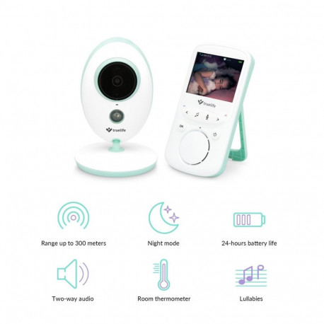Baby Monitor - TrueLife NannyCam V24 Pro 2.4” LCD, Two-Way Talk, Night Mode