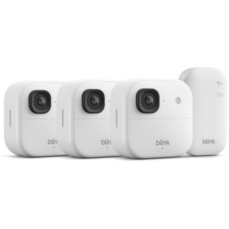 Amazon security camera Blink Outdoor 2K+ (3 Camera System), white