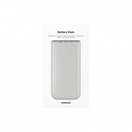Power Bank - SAMSUNG EB-P4520 20000mAh 45W Triple Port USB-C Beige
