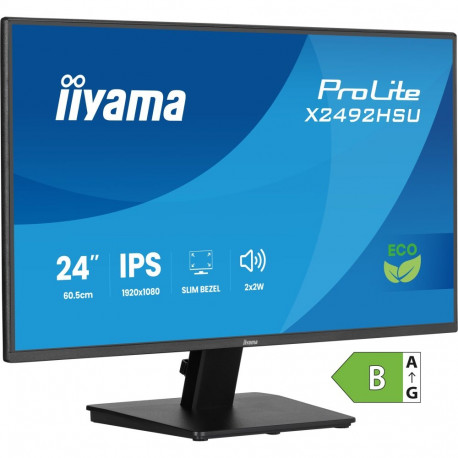 Monitor - IIYAMA 24” IPS Full HD 3 ms HDMI DisplayPort Built-In Speakers Black