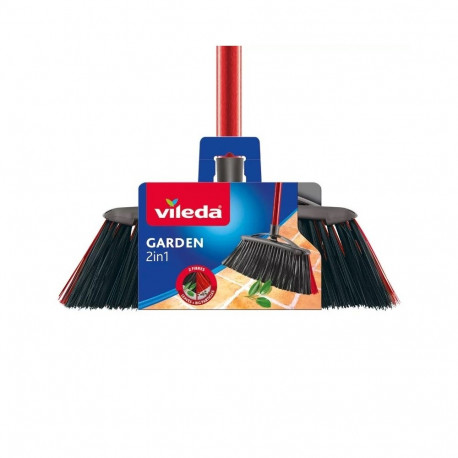 Broom VILEDA 2in1 Garden Outdoor (red/yellow)