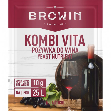 Browin Kombi Vita wine yeast nutrient 401030, 10g, DAP, B1 vitamin, inactive yeast cells