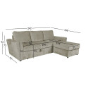 Corner sofa bed INGMAR beige
