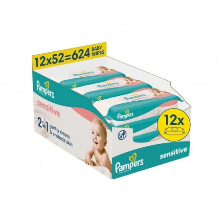Pampers Sensitive Wet Wipes for Babies 12 Packaging 624 pcs