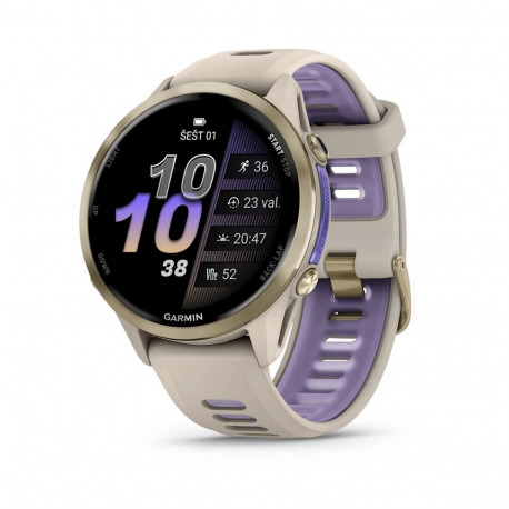 Viedpulksteni Garmin  Forerunner 970  Soft Gold Titanium with French Grey Case and French Grey/Trans