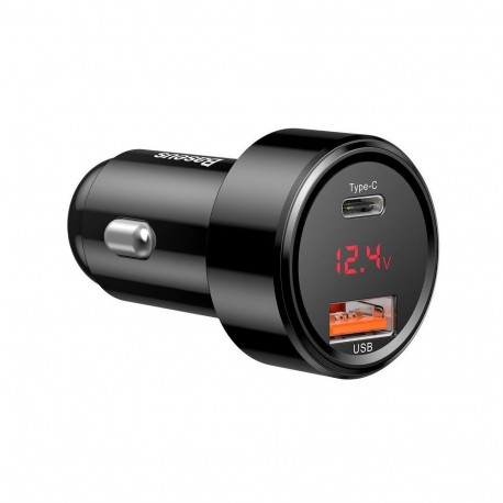 Car Charger - Baseus Magic USB + USB-C QC 4.0 PD 45W Black