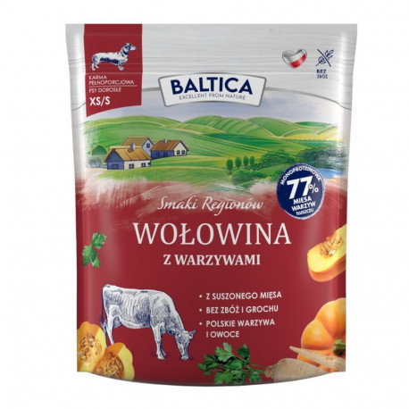 BALTICA Smaki regionów kuiv koeratoit väikestele tõugudele mono veiseliha ja köögiviljadega 1kg