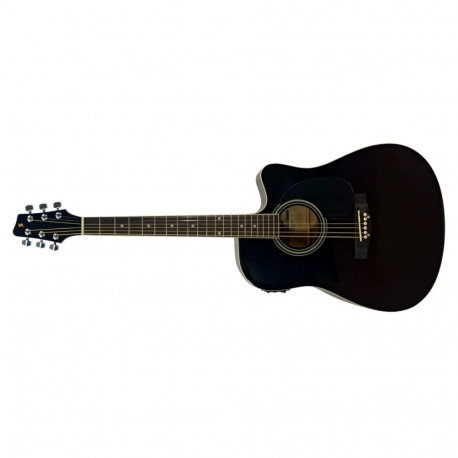 Stagg elektroakustiline kitarr SA20 DCE BLK, must