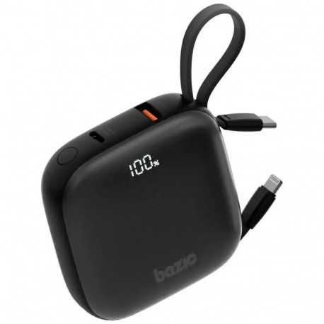 Bazic 4 in 1 Bazic Fusion väline aku (powerbank) | 10000 mAh | 22.5W | USB-C, Lightning, USB-A | LED