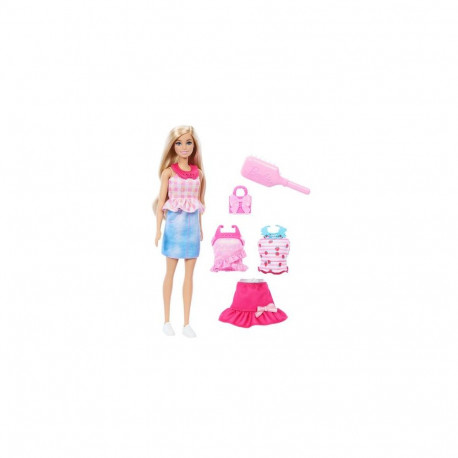 Barbie EASY TO DRESS Doll Featuring Easy to Dress, Snap on Fashions, Fashion Dolls with Brushable Bl