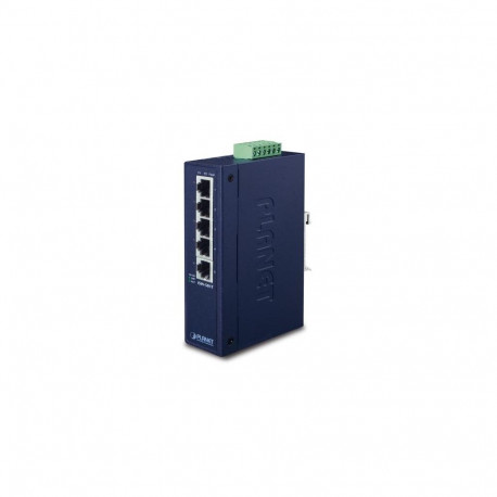 PLANET ISW-501T network switch Unmanaged L2 Fast Ethernet (10/100) Blue