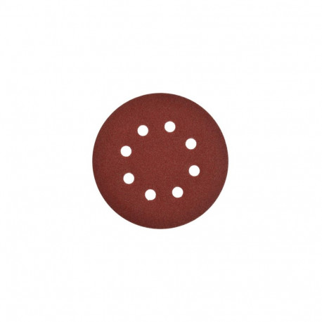 Slīpēšanas disks ar Velcro, alumīnija oksīds, 125mm, P80, 8 caurumi (50gab.) G78653 GEKO