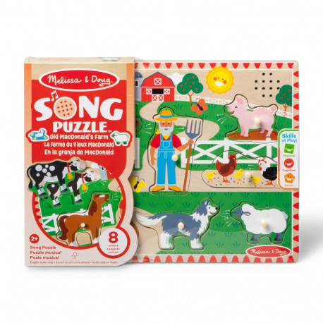 MELISSA & DOUG helidega pusle "Old MacDonald´s Farm" inglise keeles