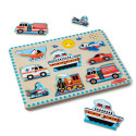 MELISSA & DOUG helidega pusle Sõidukid